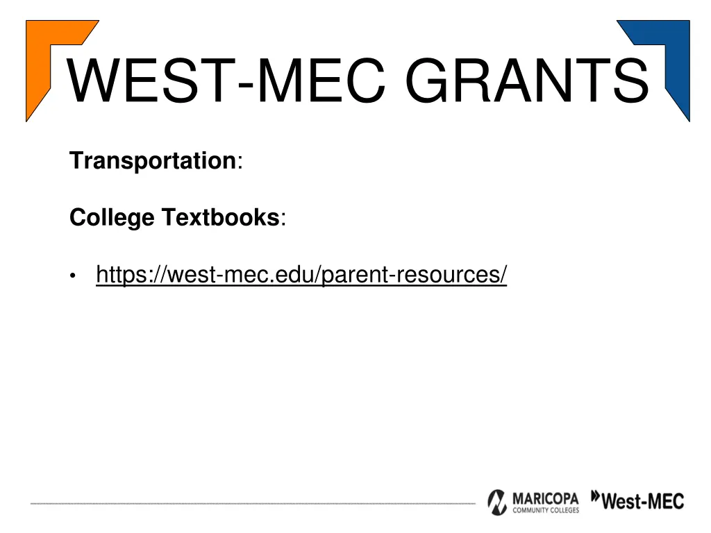 west mec grants