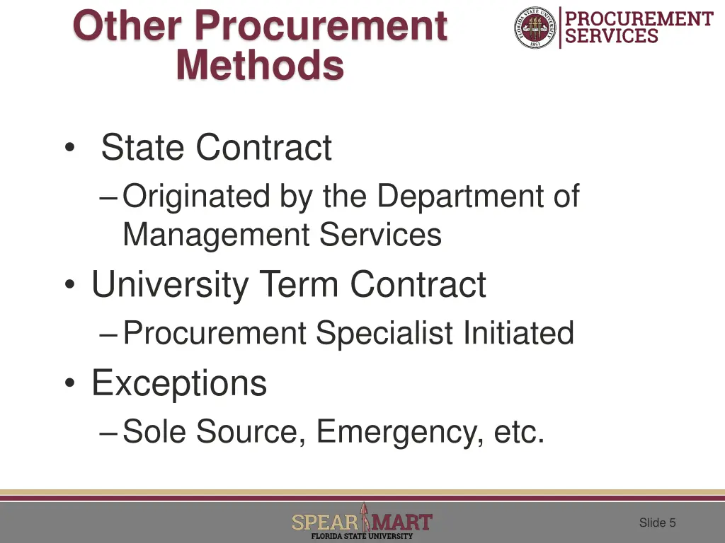 other procurement methods