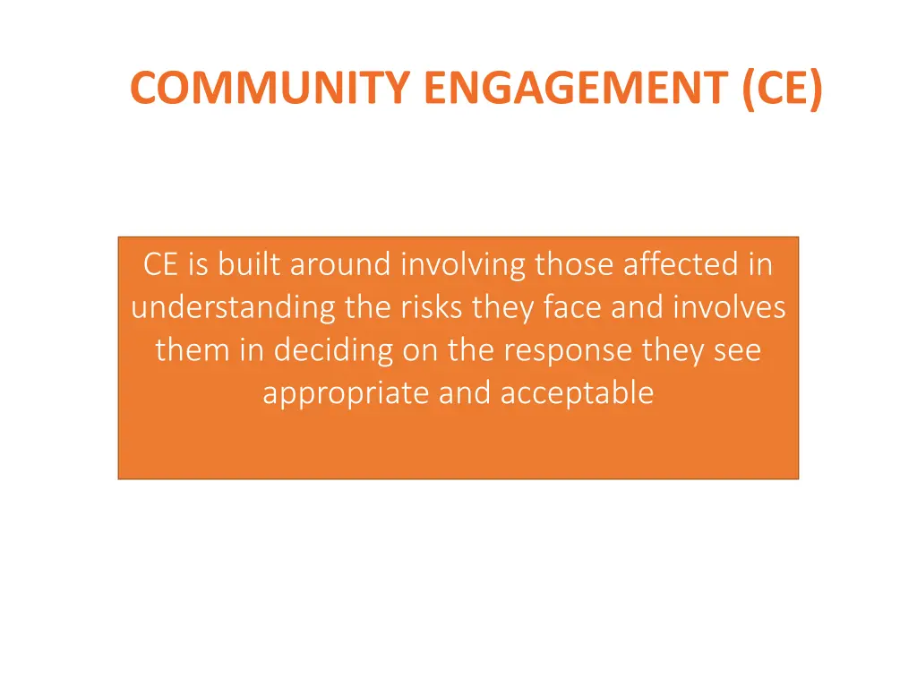 community engagement ce 1