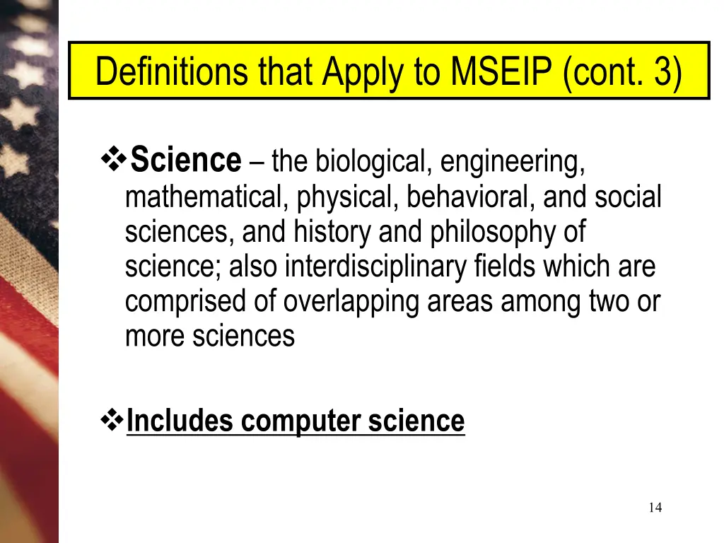 definitions that apply to mseip cont 3