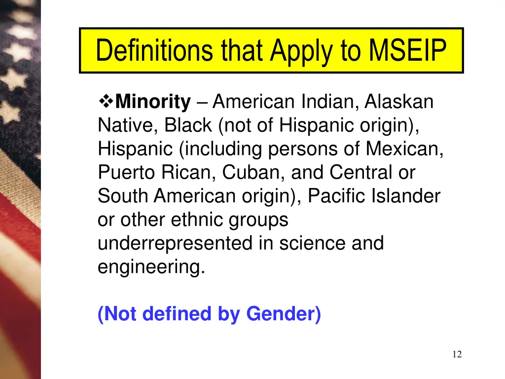 definitions that apply to mseip