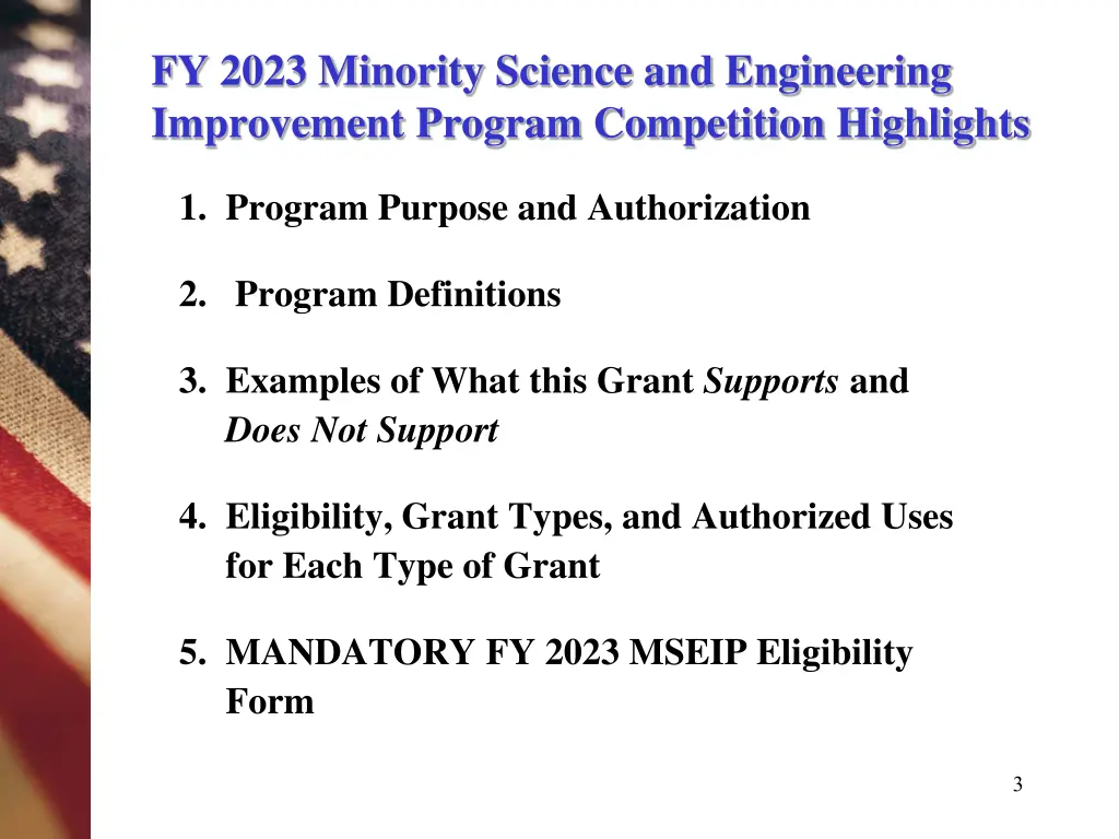 fy 2023 minority science and engineering