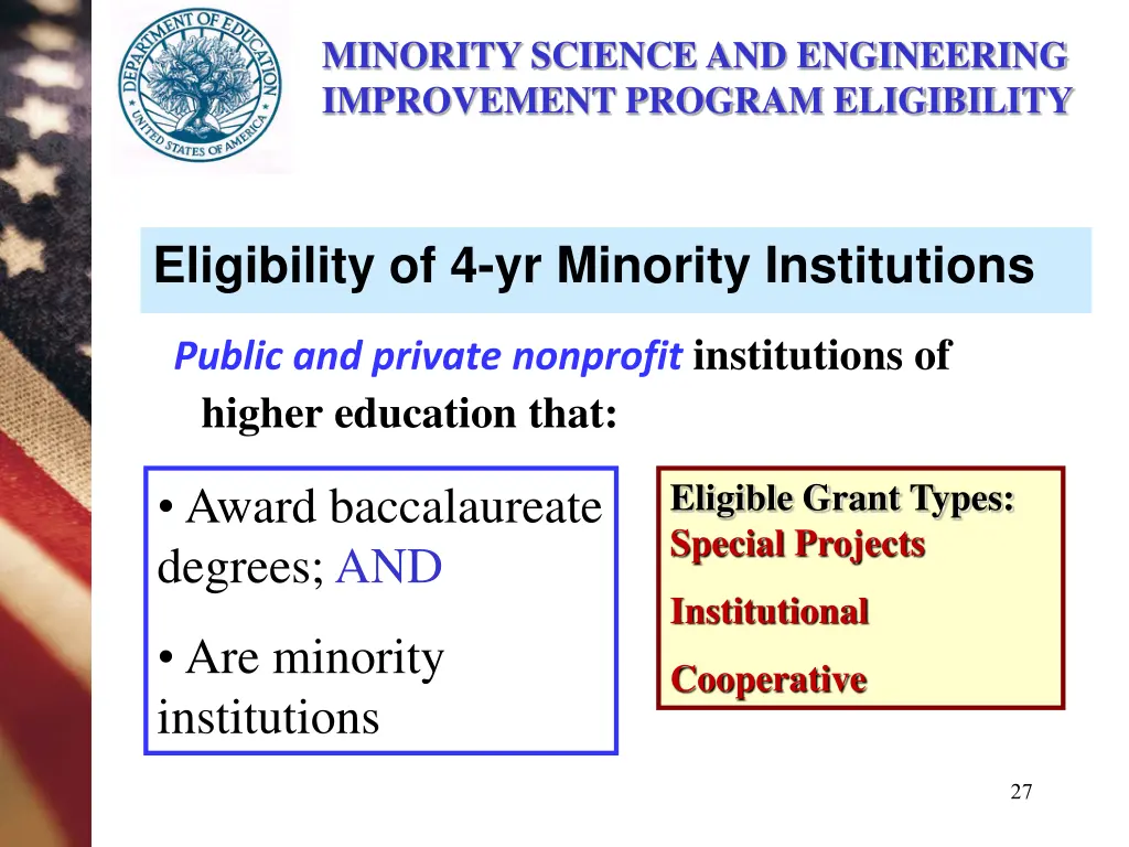 minority science and engineering improvement 16