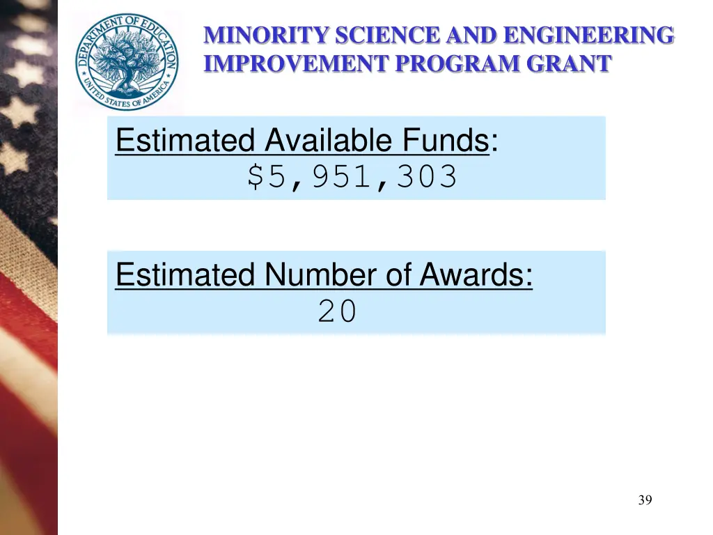 minority science and engineering improvement 20