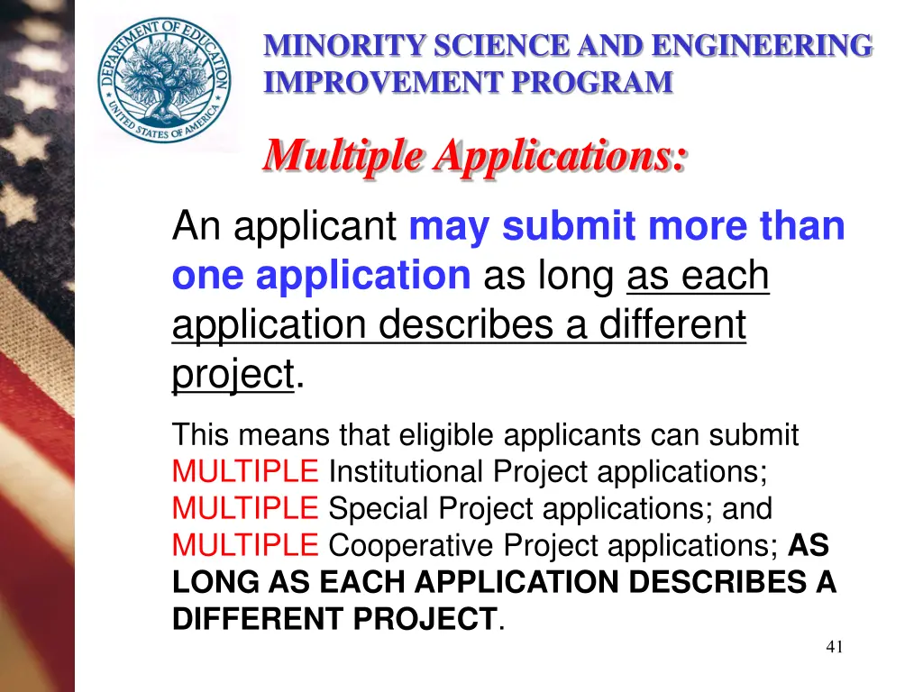 minority science and engineering improvement 22