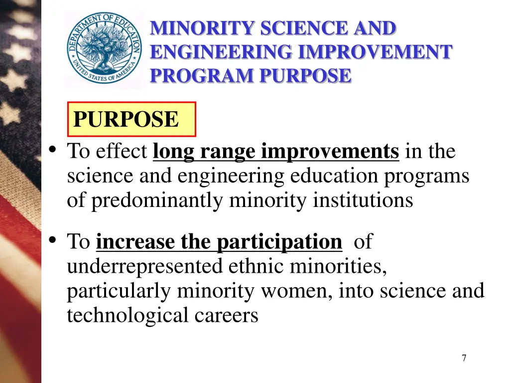 minority science and engineering improvement 3