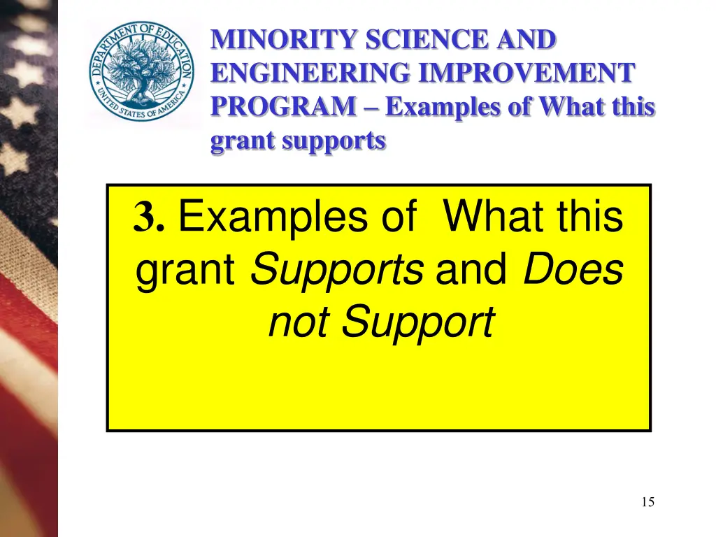 minority science and engineering improvement 8