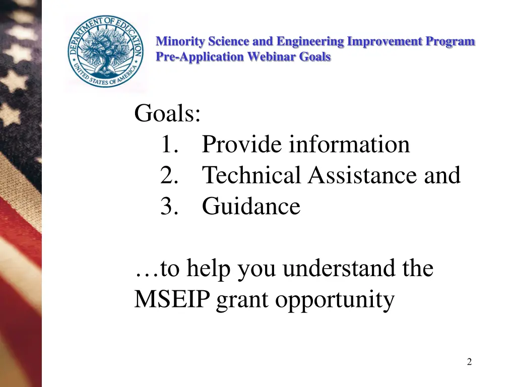 minority science and engineering improvement