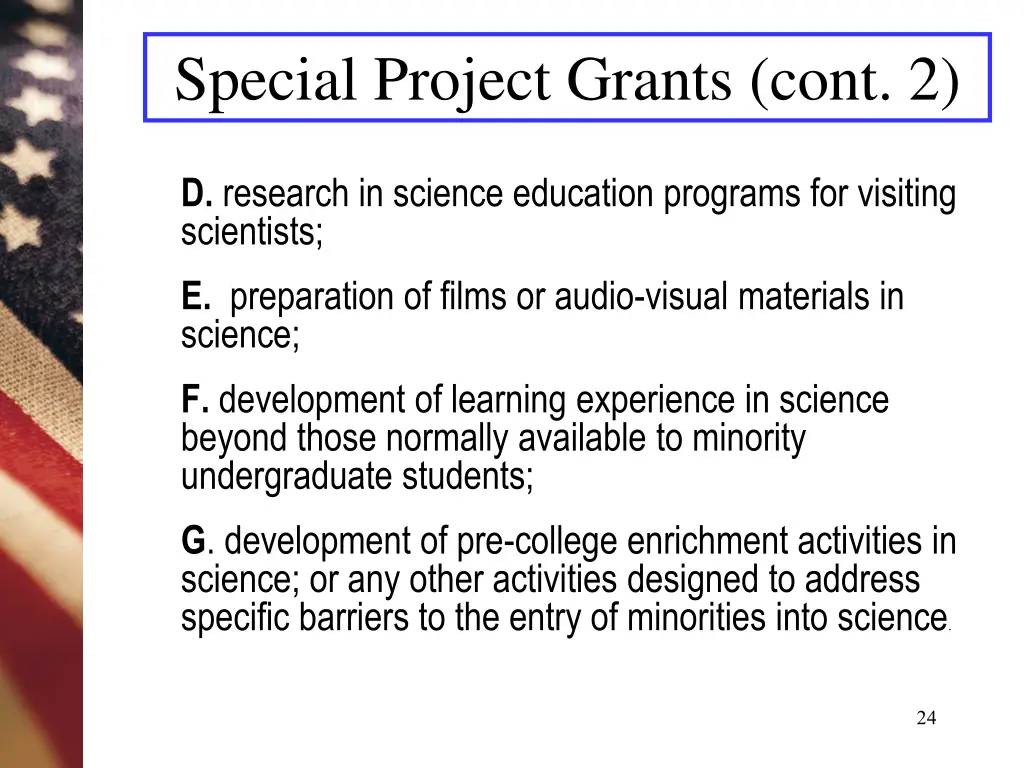 special project grants cont 2