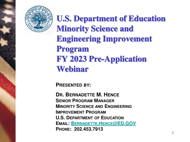 u s department of education minority science