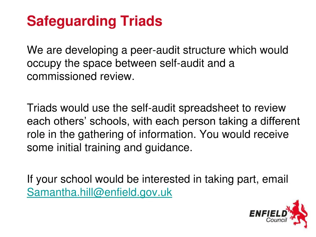 safeguarding triads