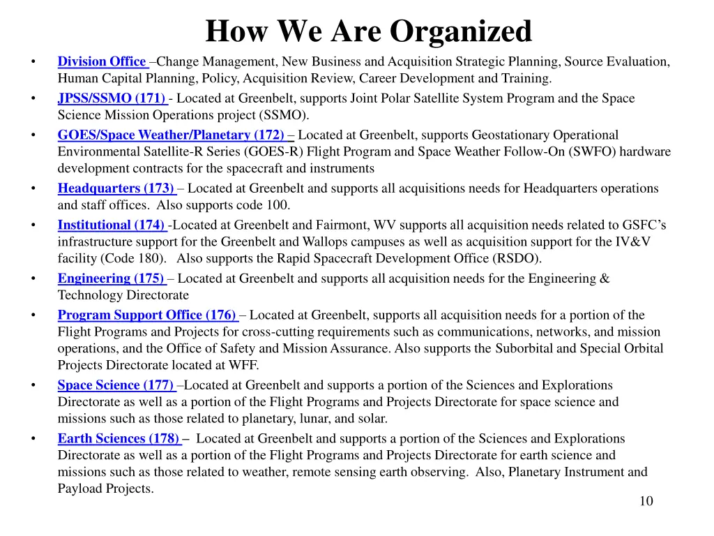 how we are organized division office change