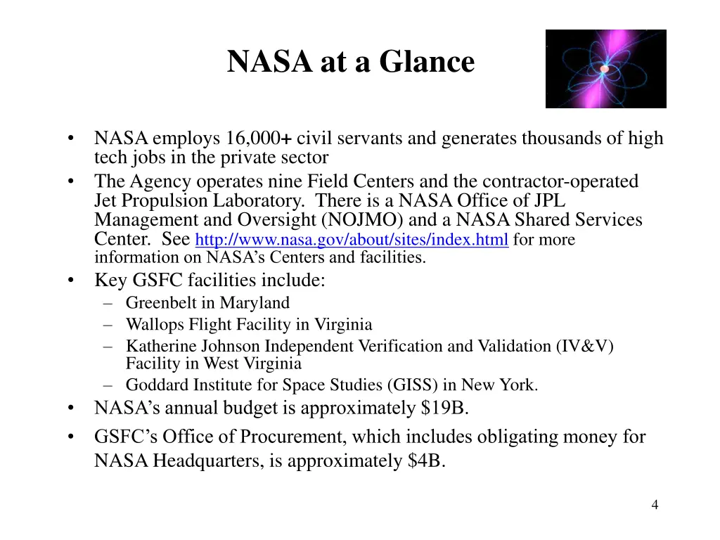 nasa at a glance