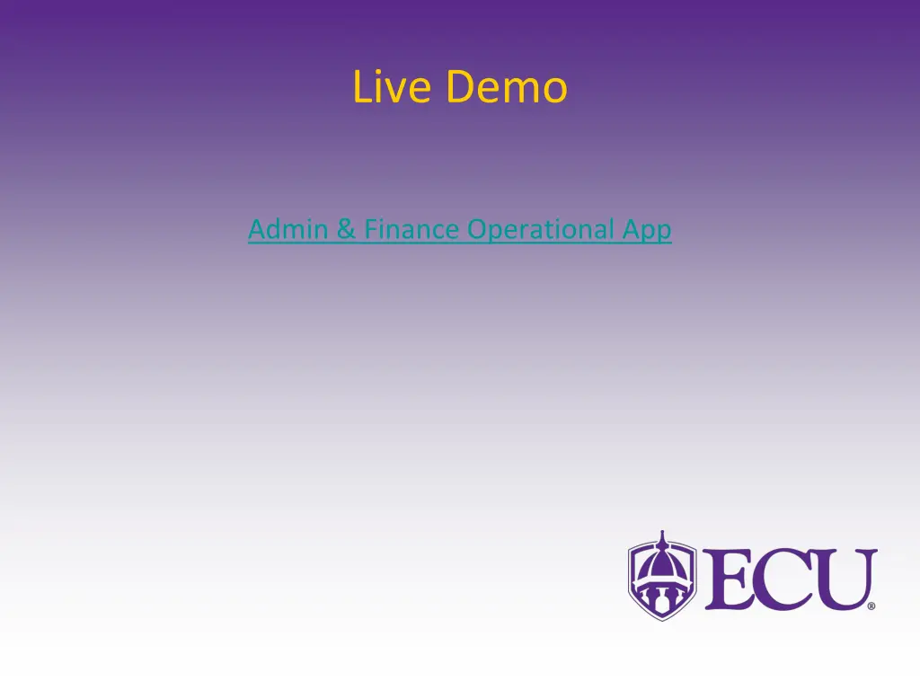 live demo