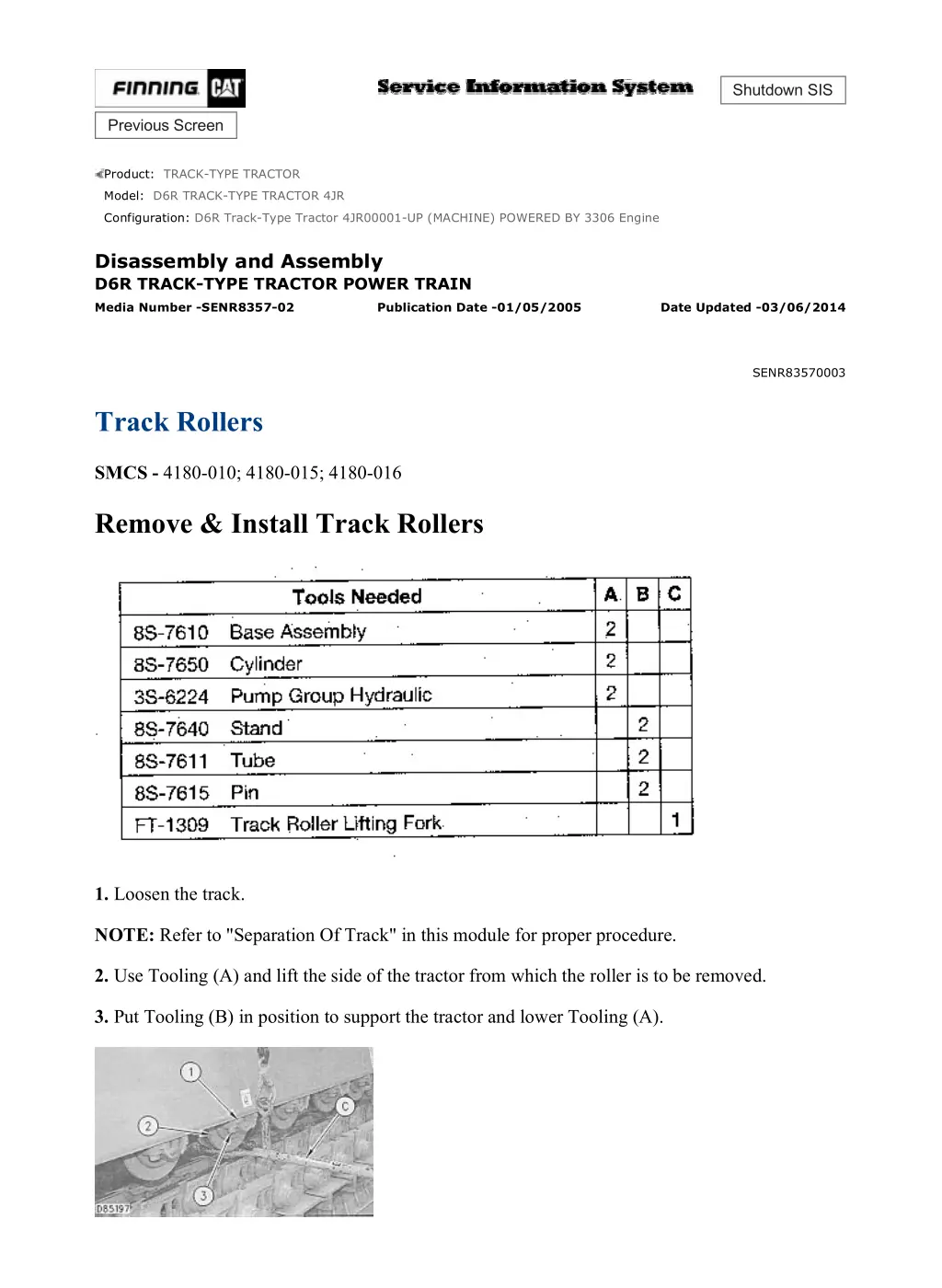 d6r track type tractor 4jr00001 up machine