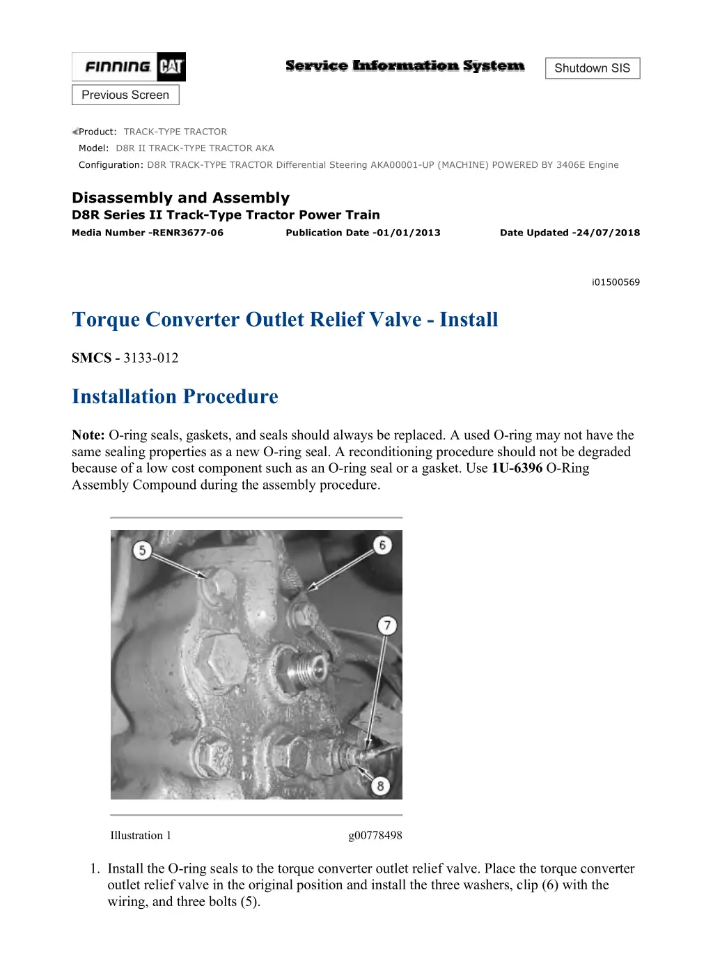 d8r track type tractor differential steering