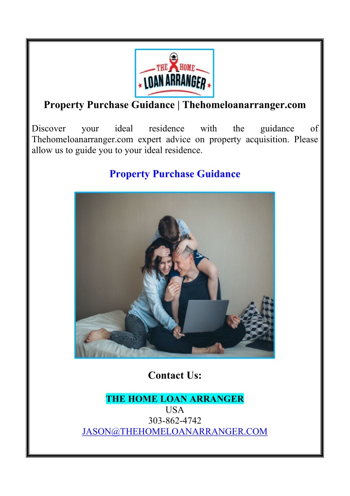 property purchase guidance thehomeloanarranger com