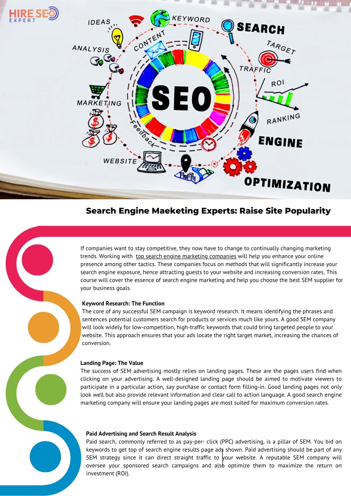 search engine maeketing experts raise site