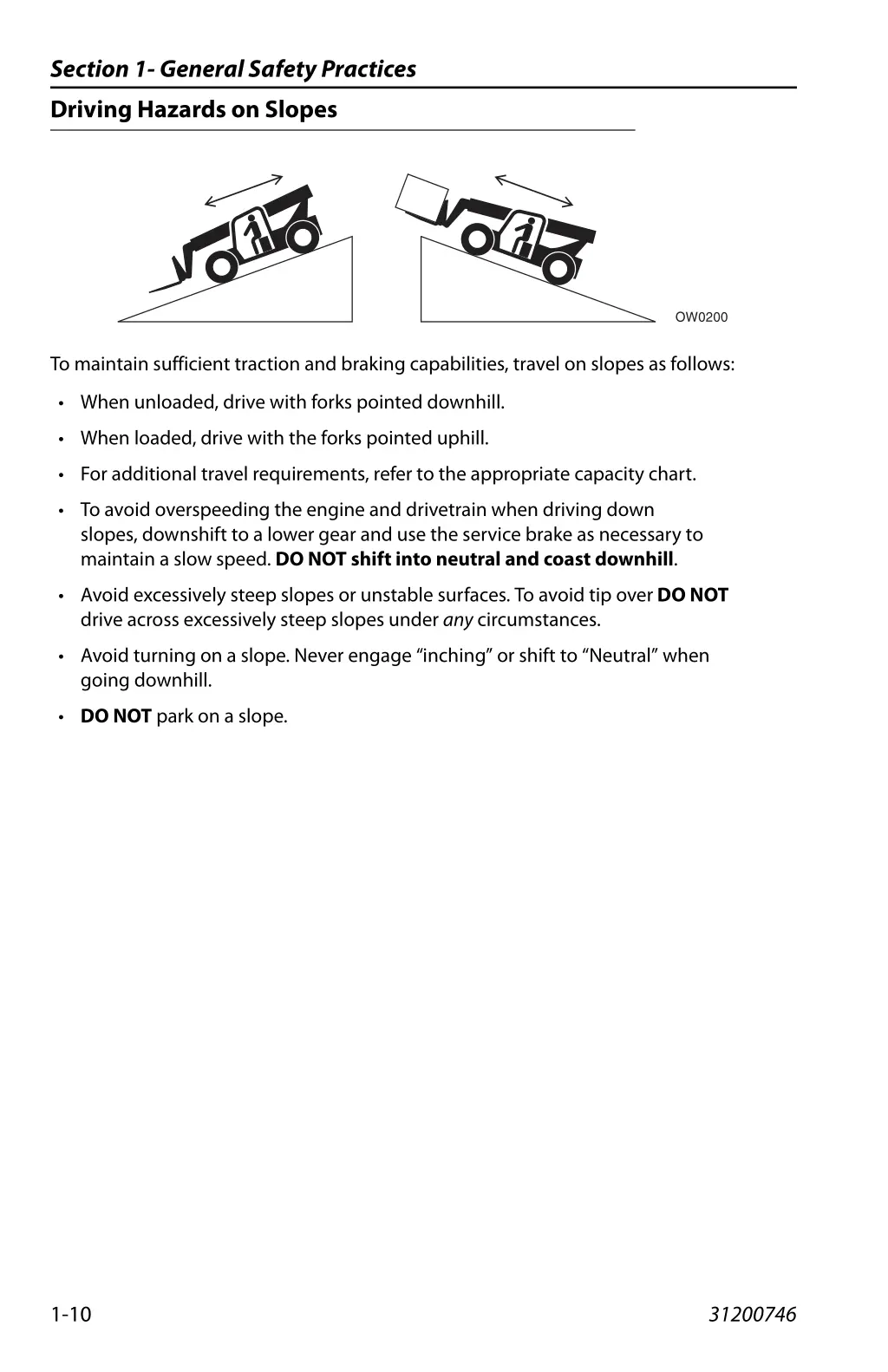 section 1 general safety practices driving