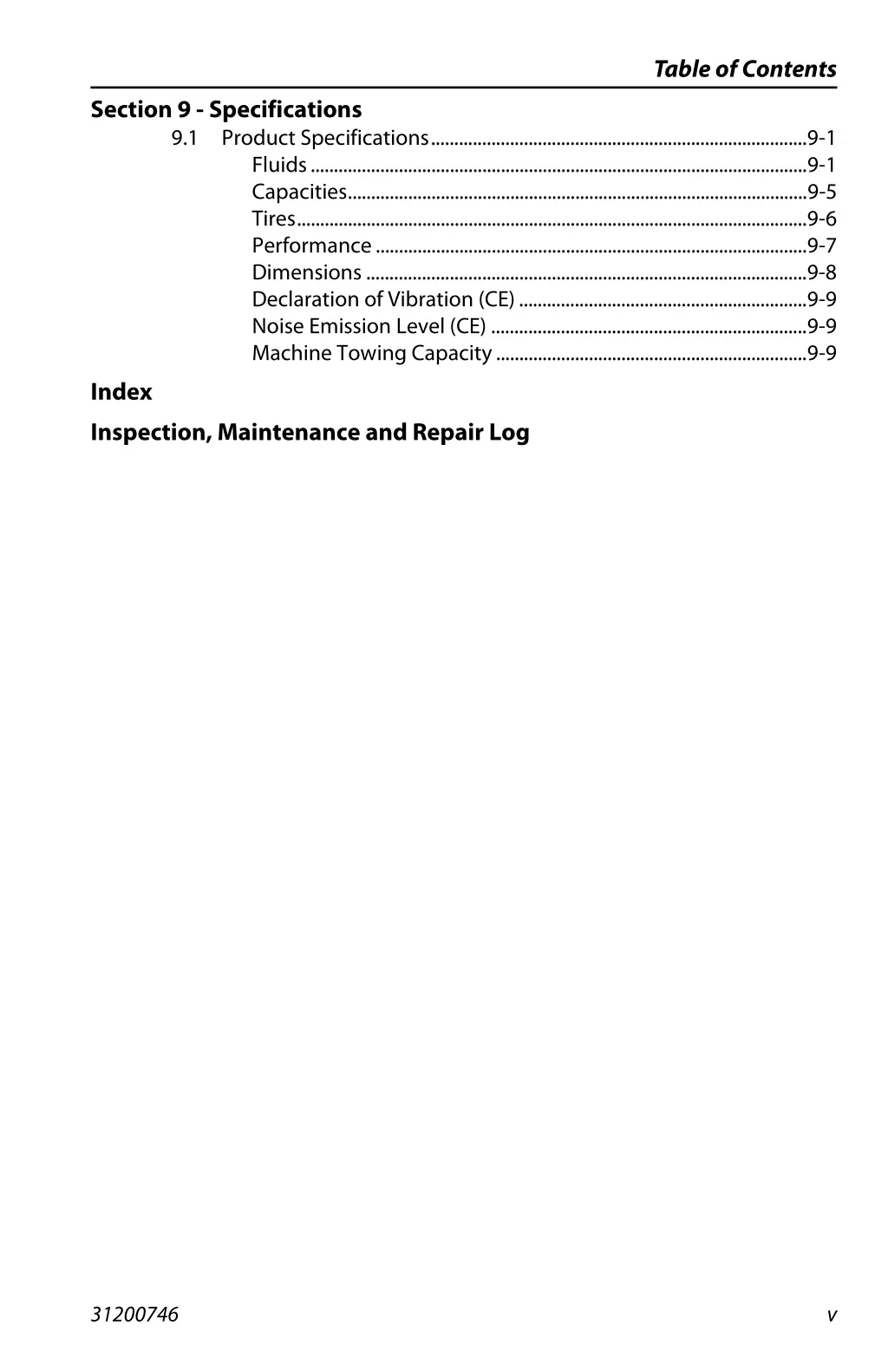 table of contents 2