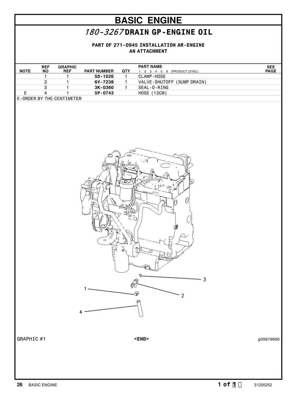 basic engine 180 3267 drain gp engine oil