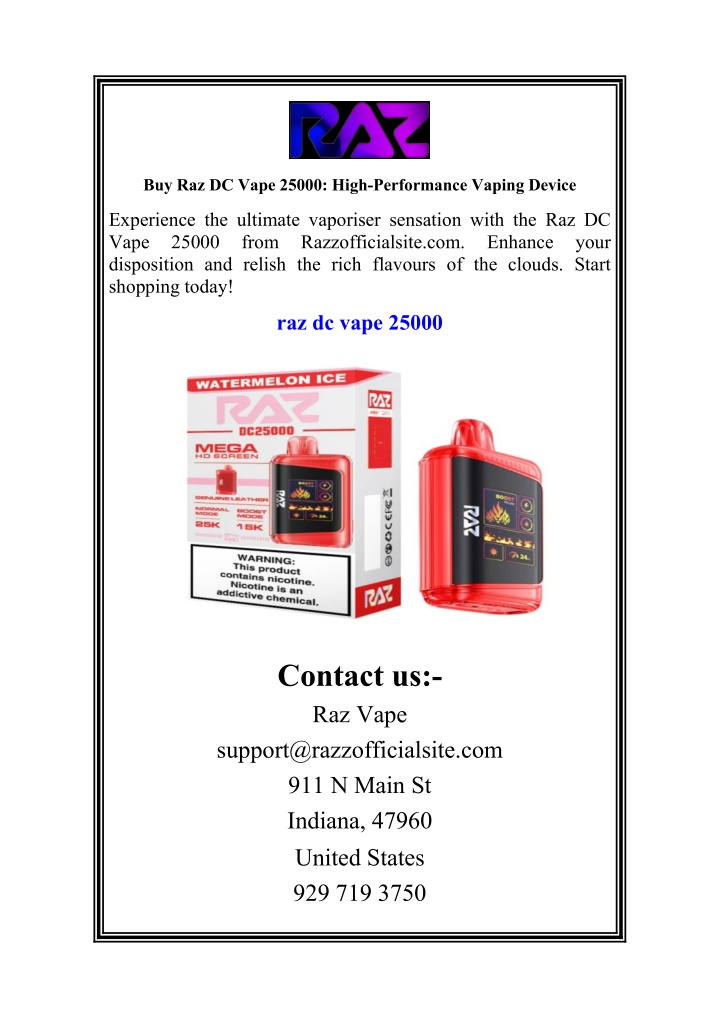 buy raz dc vape 25000 high performance vaping