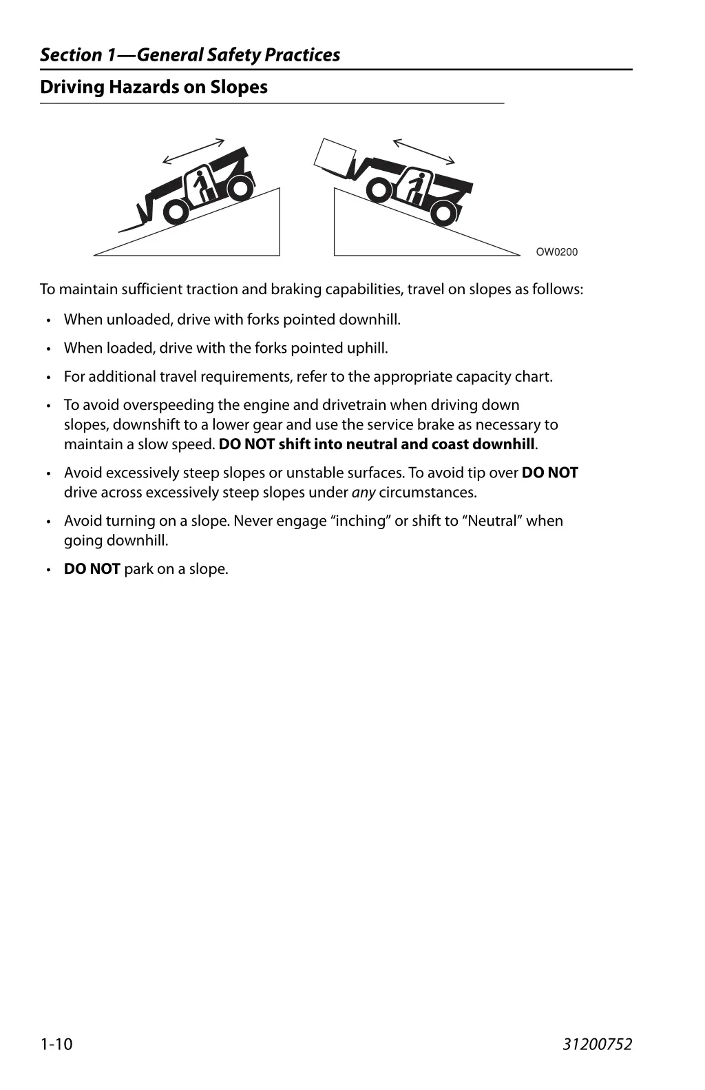 section 1 general safety practices driving