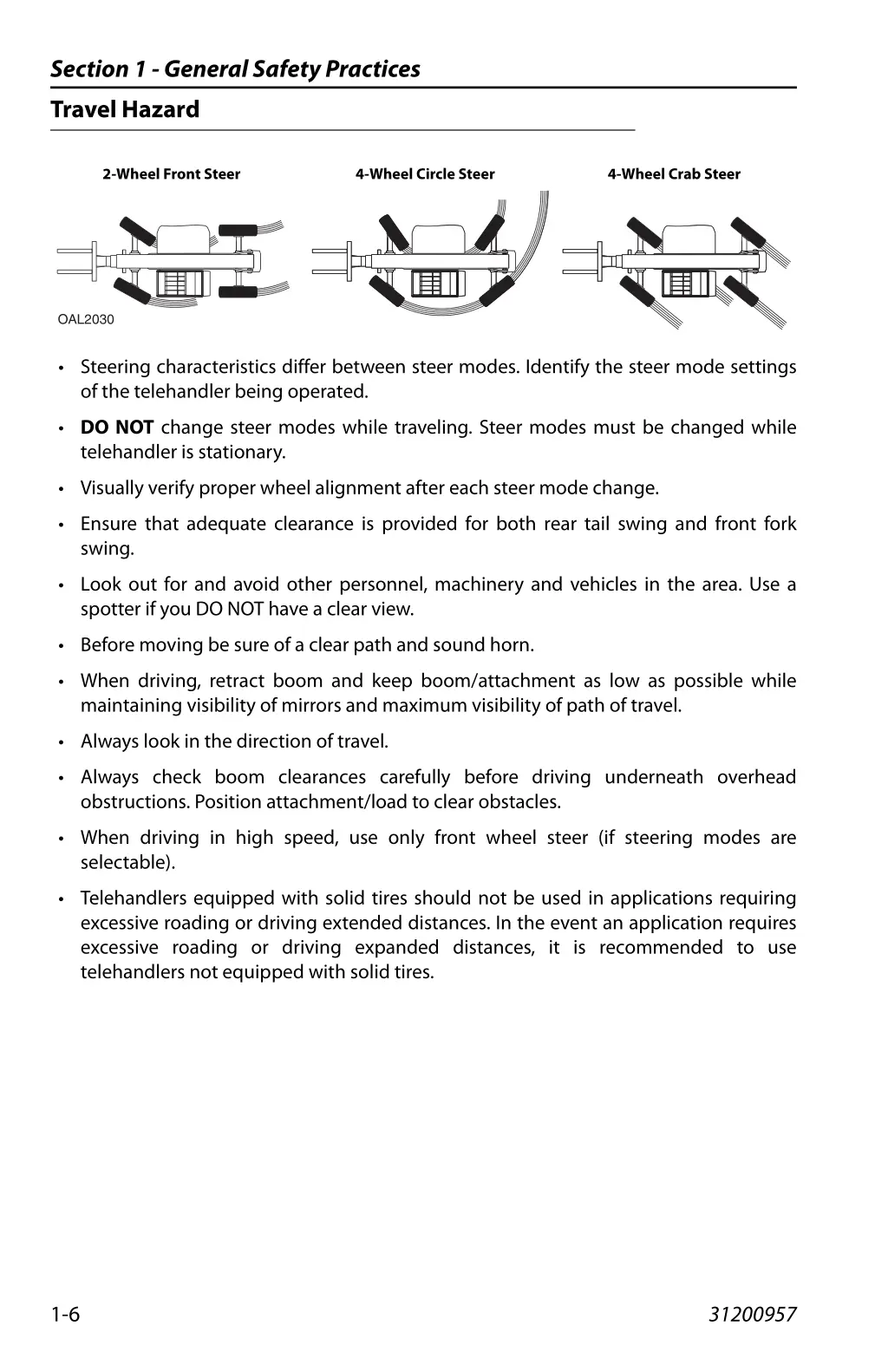 section 1 general safety practices travel hazard