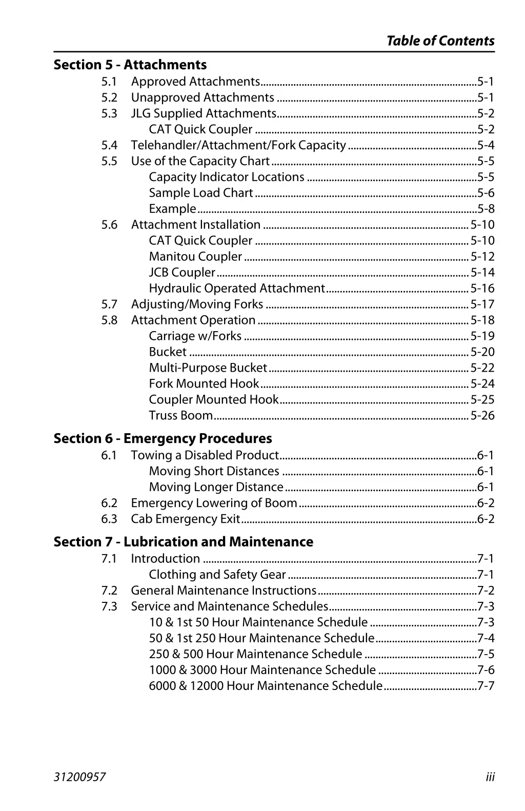 table of contents 2