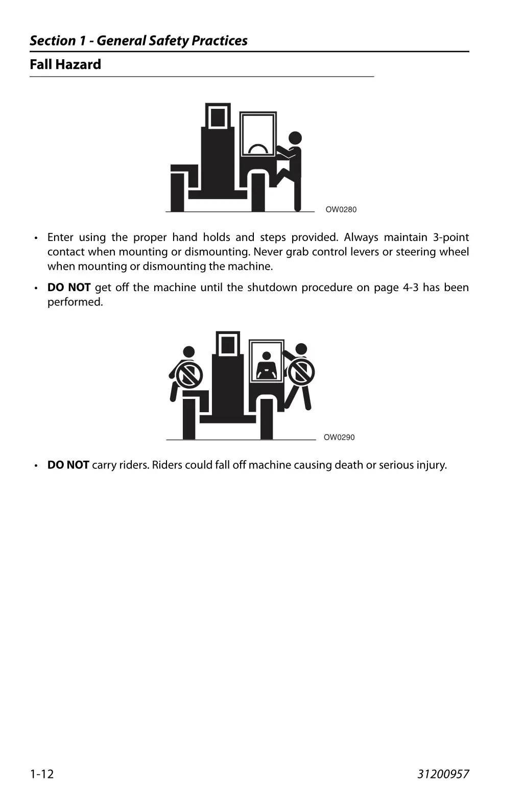 section 1 general safety practices fall hazard