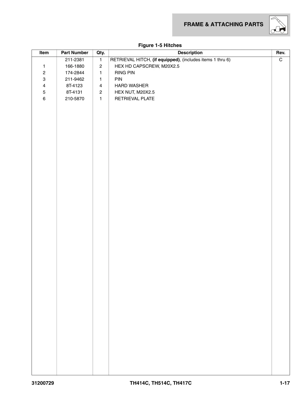 frame attaching parts 13