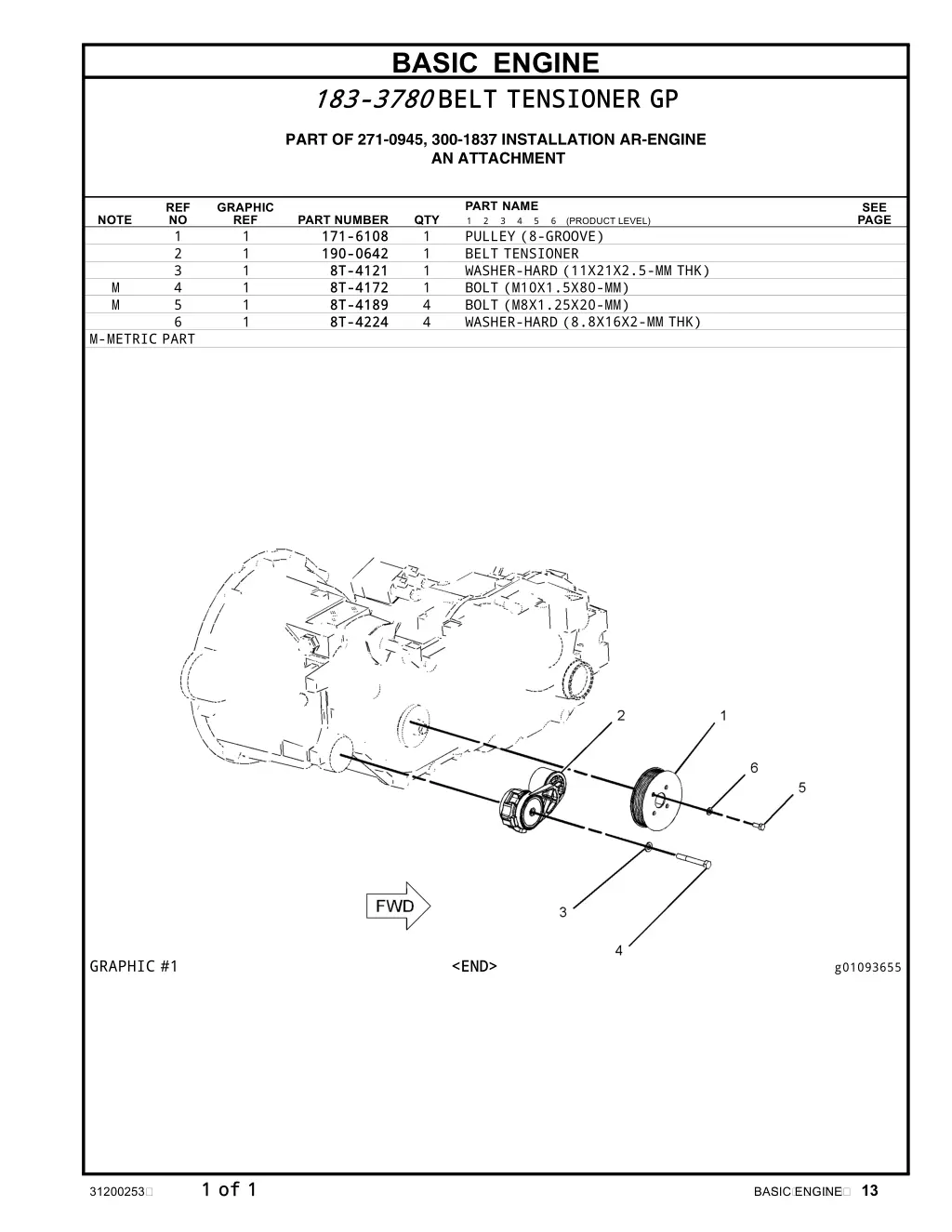 basic engine 183 3780 belt tensioner gp