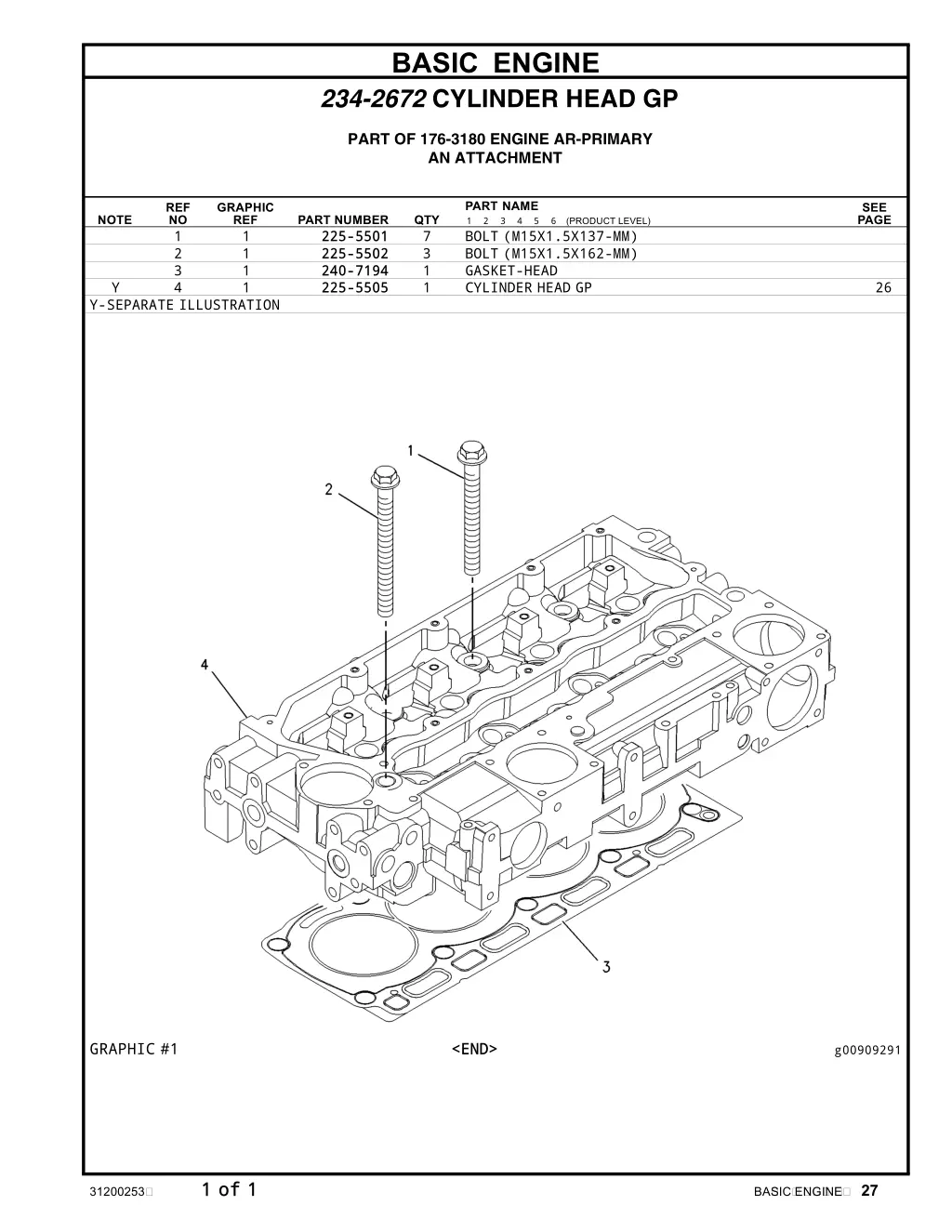 basic engine 234 2672 cylinder head gp