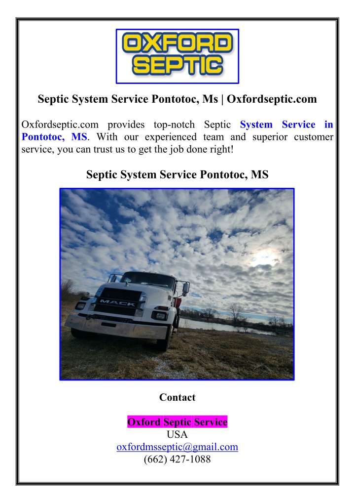 septic system service pontotoc ms oxfordseptic com