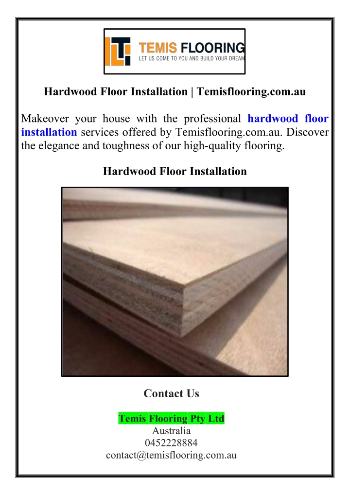 hardwood floor installation temisflooring com au