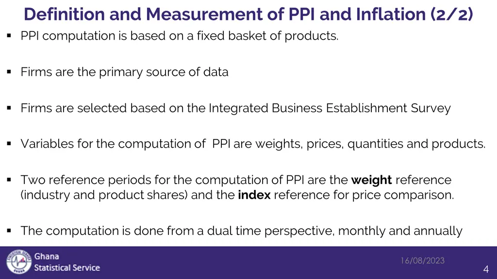 definition and measurement of ppi and inflation