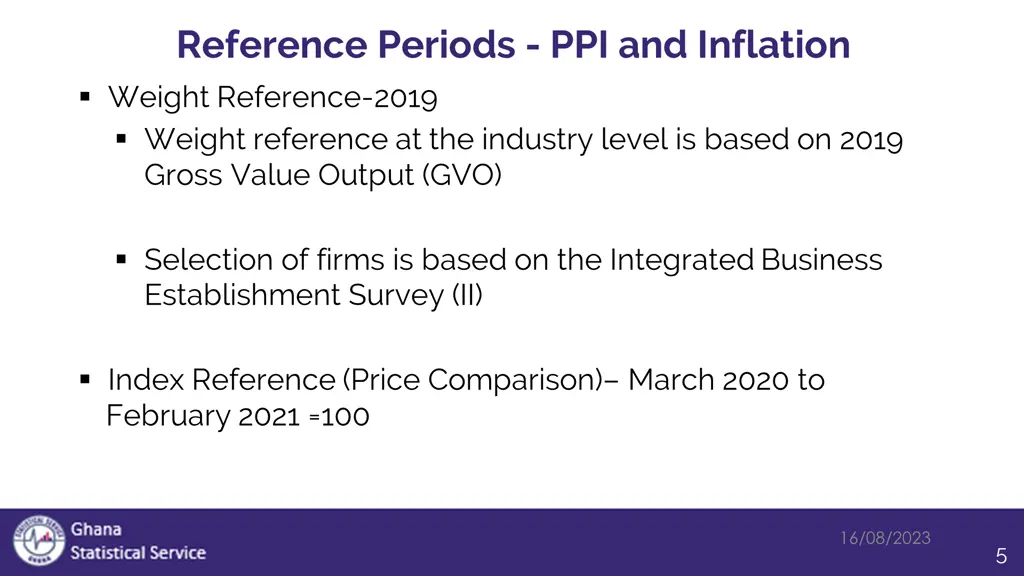 reference periods ppi and inflation weight