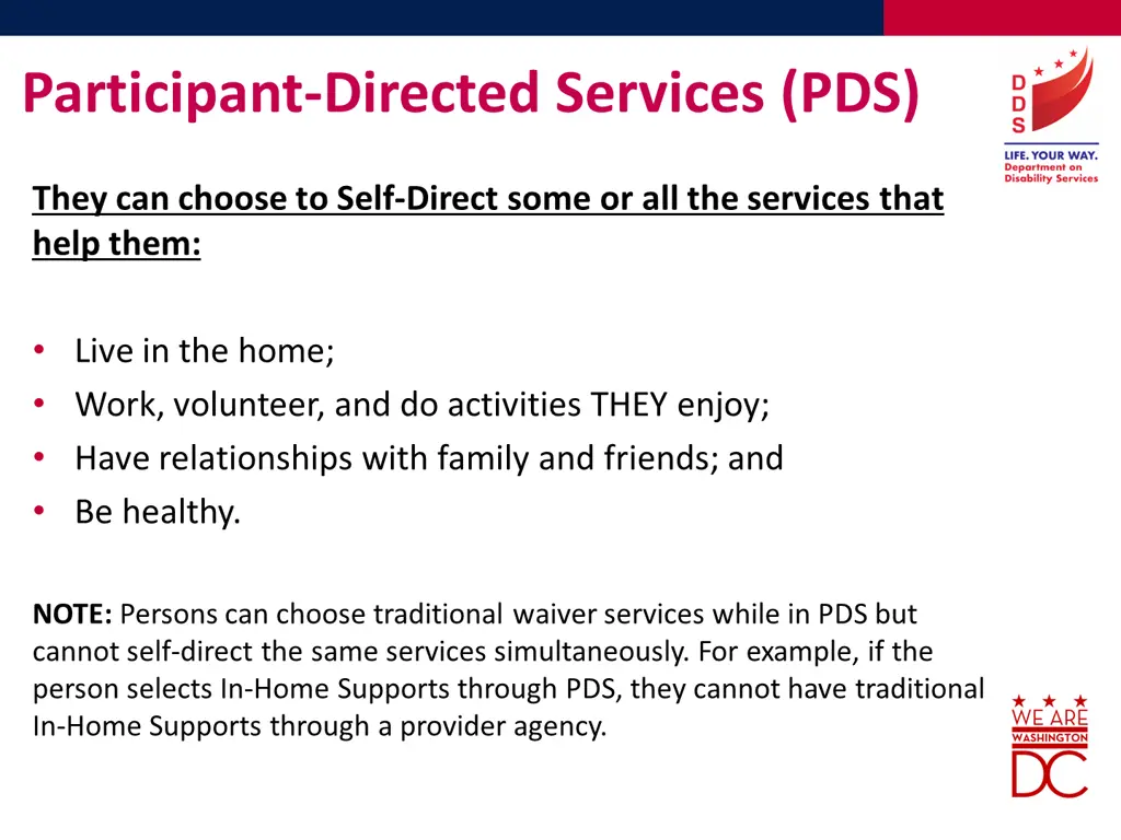 participant directed services pds 1