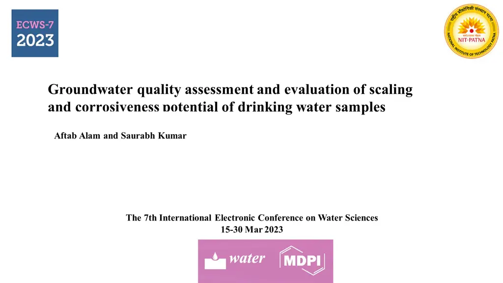 groundwater quality assessment and evaluation