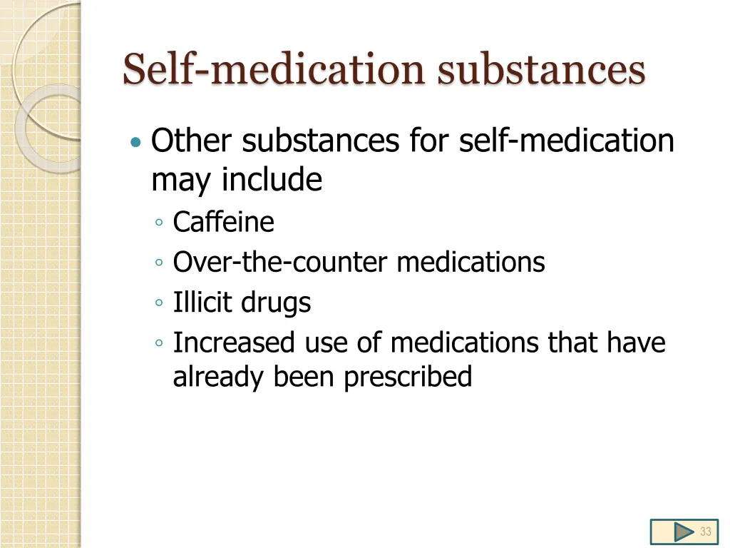 self medication substances