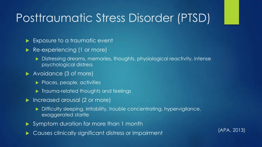 posttraumatic stress disorder ptsd