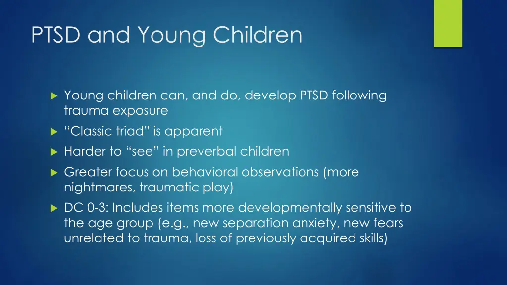 ptsd and young children