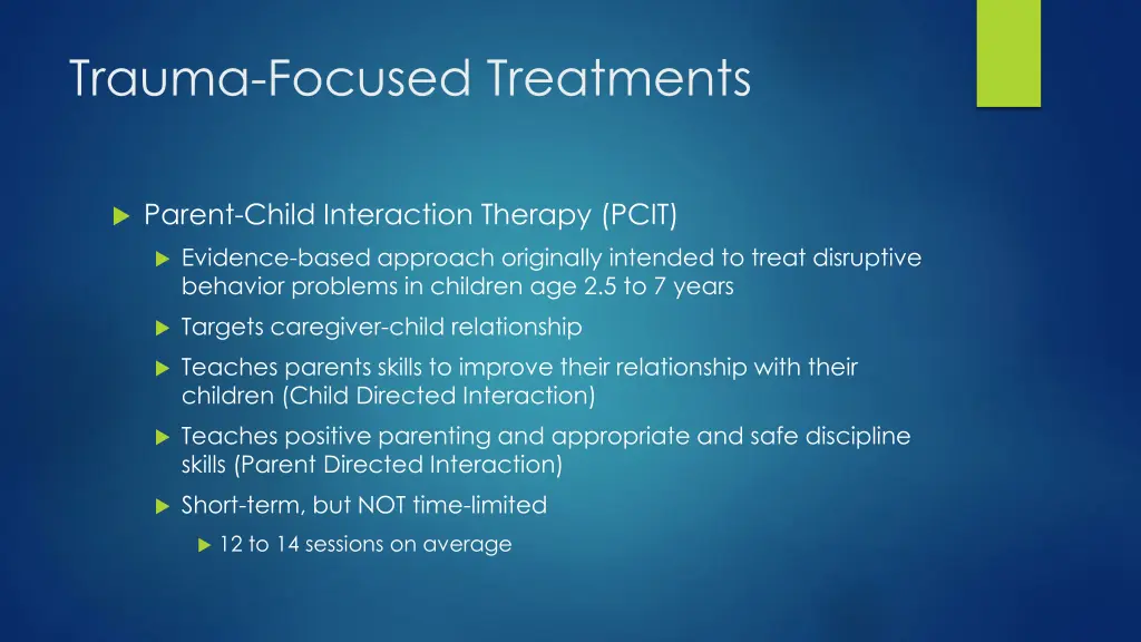 trauma focused treatments 3