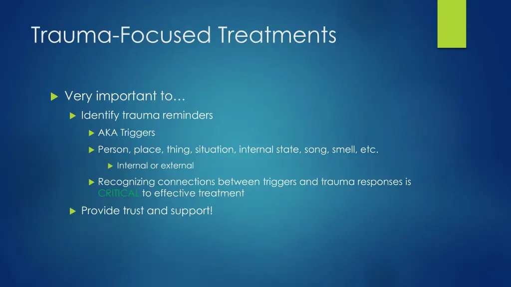 trauma focused treatments 5