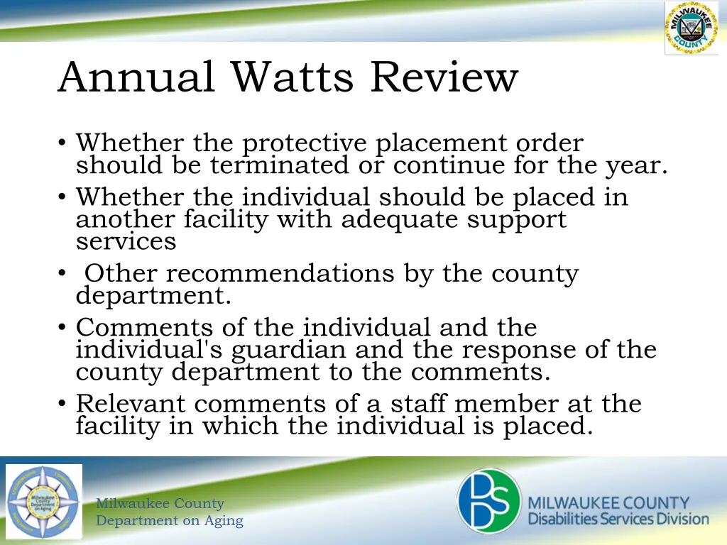 annual watts review 2