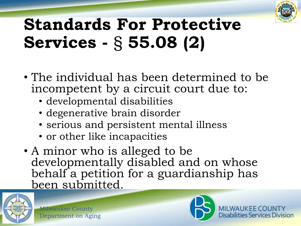 standards for protective services 55 08 2