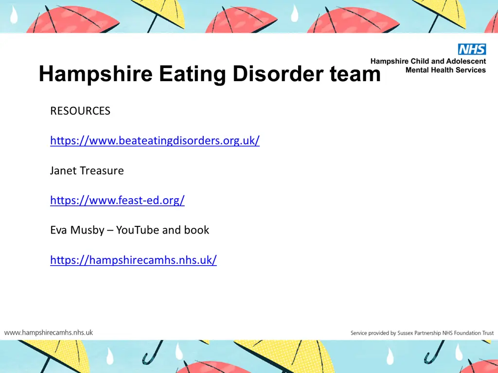 hampshire eating disorder team