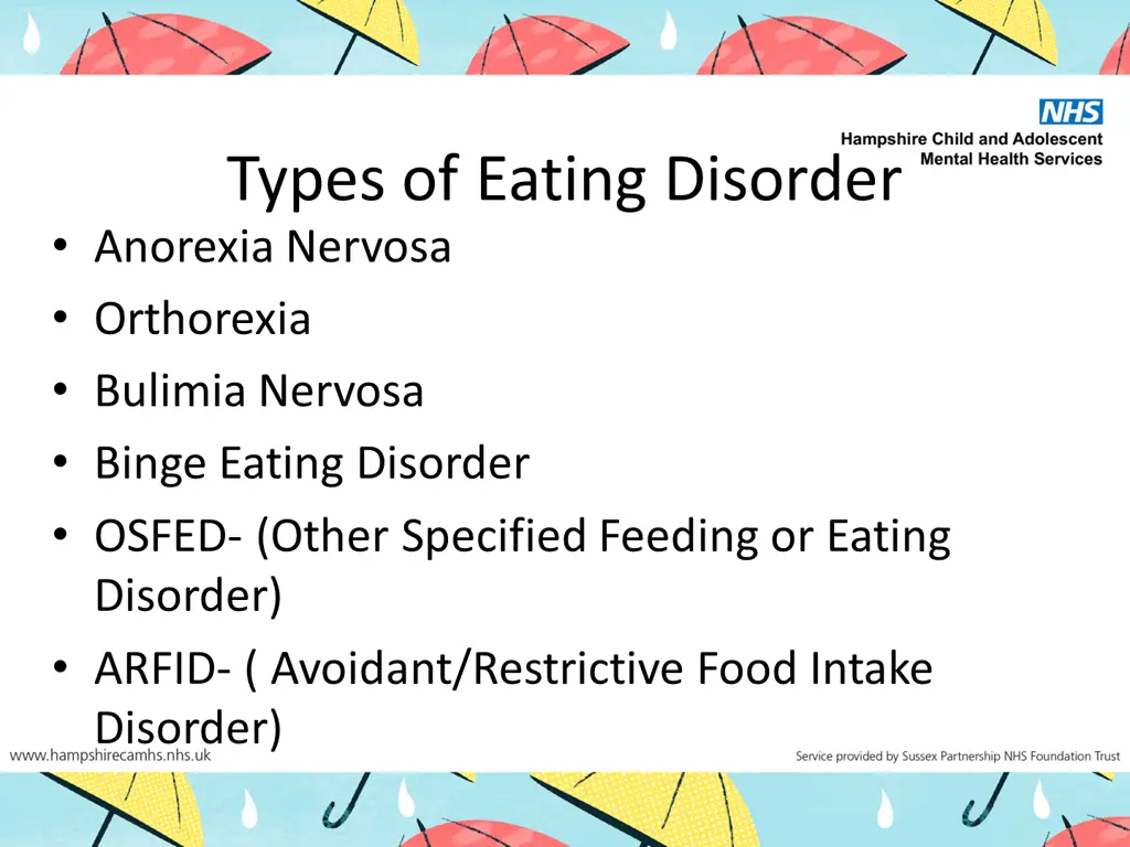 types of eating disorder anorexia nervosa
