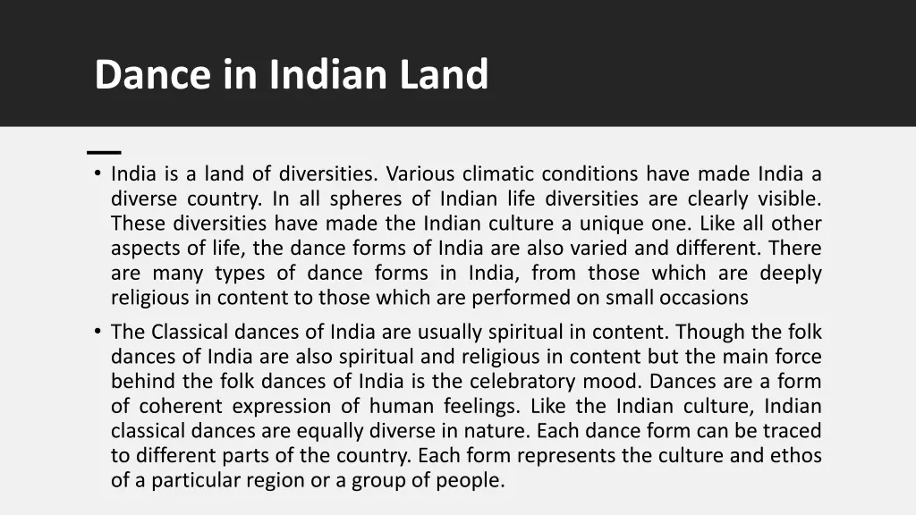 dance in indian land