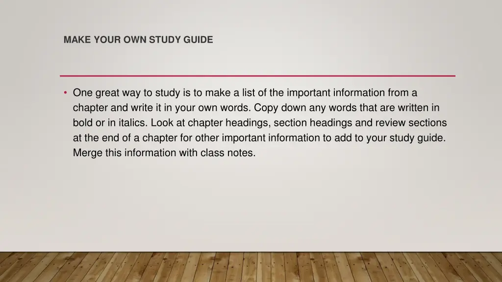 make your own study guide